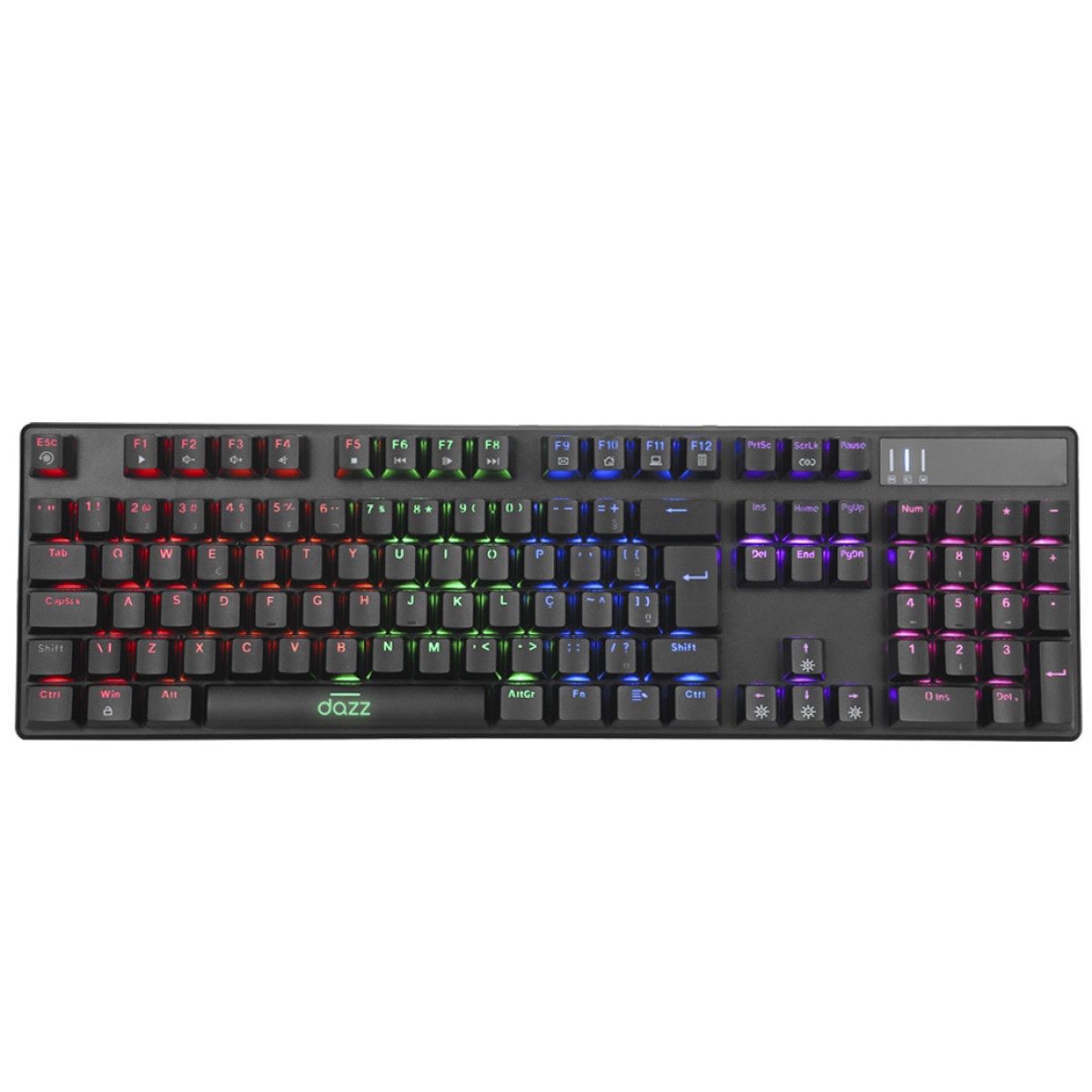 Teclado Gamer Mec Nico Cybertronic Content Blue Usb Dazz